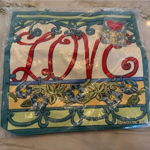 Brighton Red and Blue Love Tote